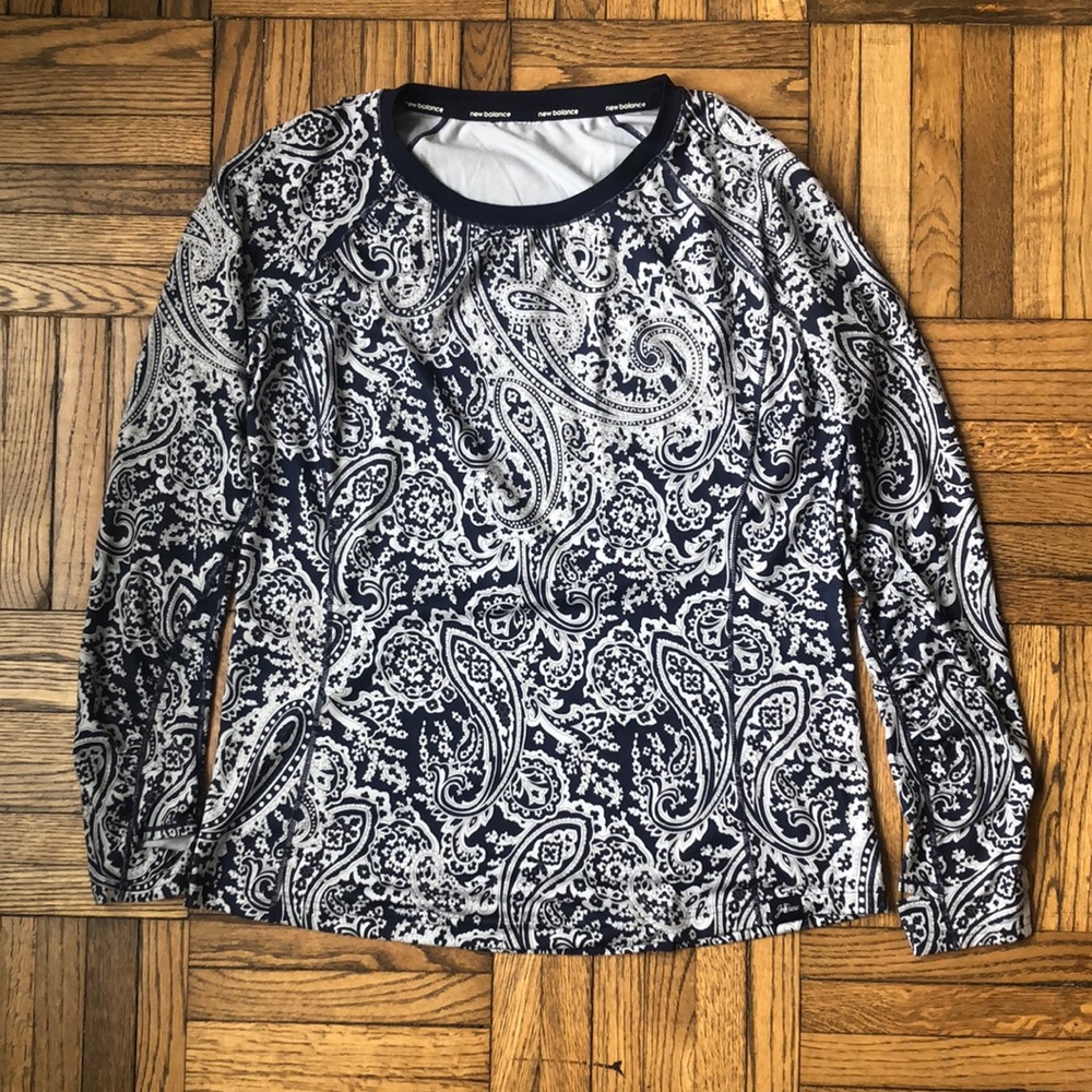 New Balance x J. Crew Long Sleeve Athletic Shirt, Size M